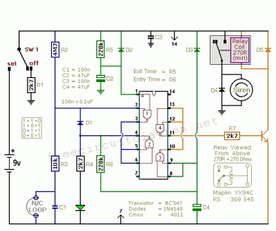 BC 547 Transistor For Garage Alarm Sensor basic house wiring diagram australia 