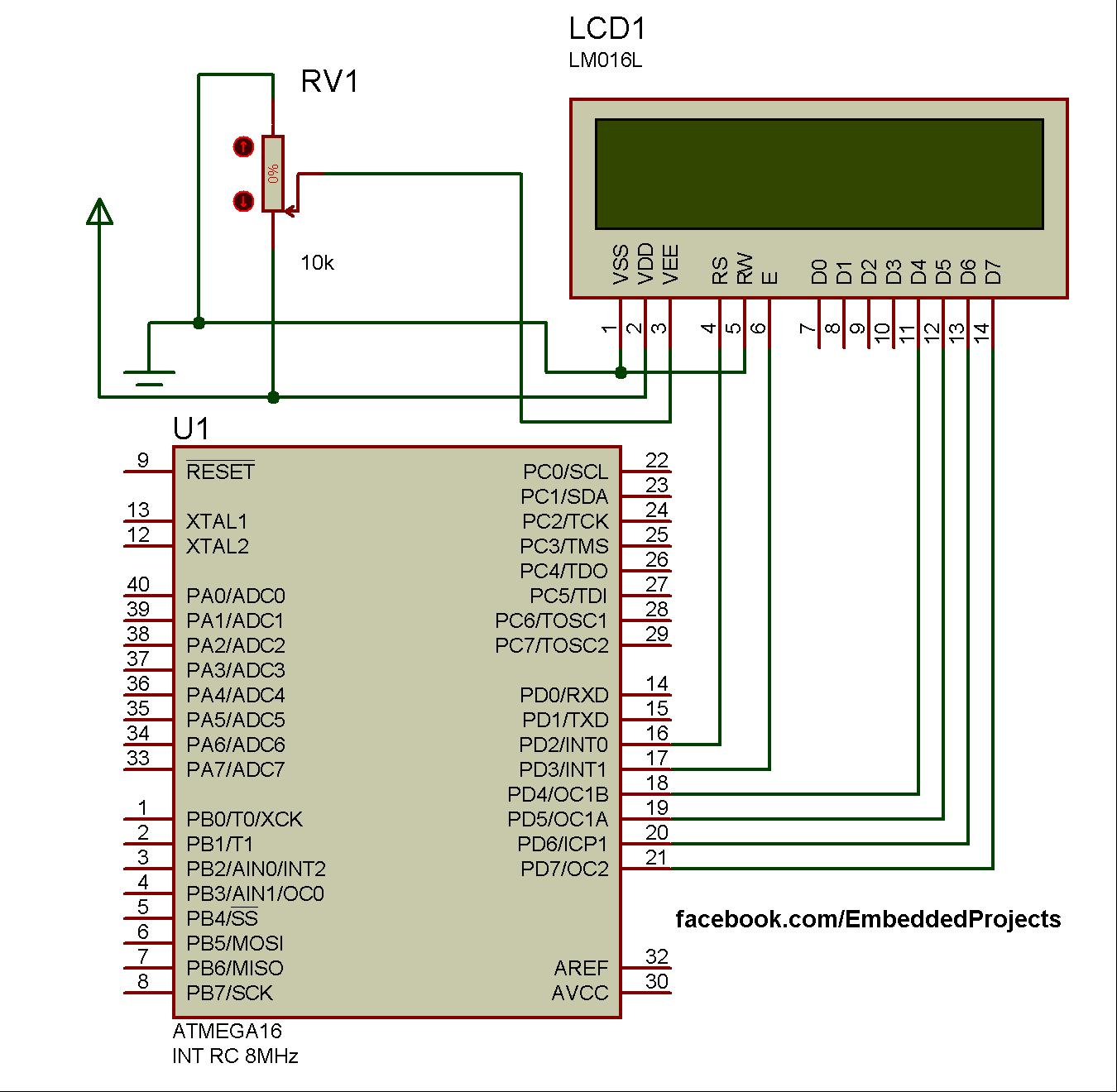 avr 4 bit lcd interfacing tutorial