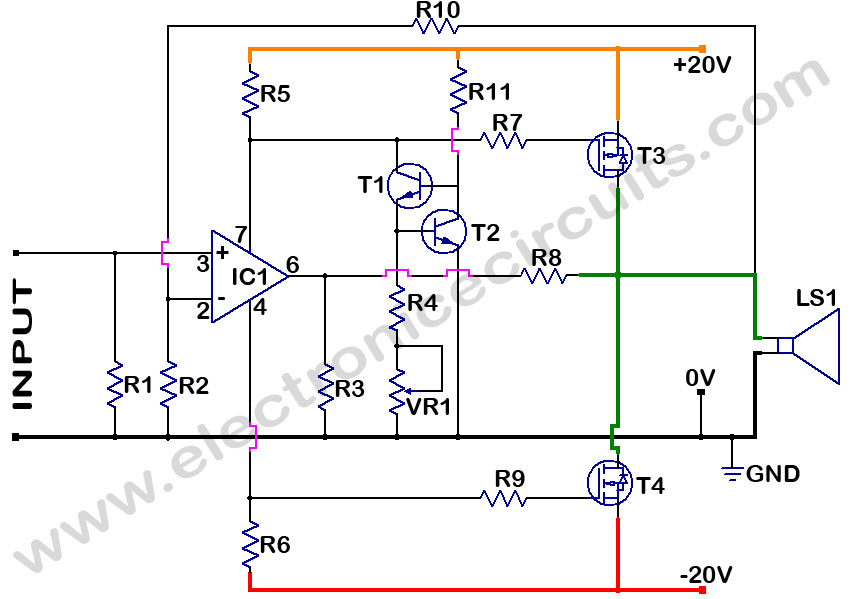 MOSFET Power Amplifier under Repository-circuits -41531 ... subwoofer amplifier circuit diagrams download 