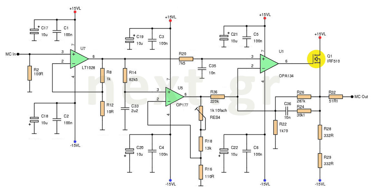 Audio Preamplifier Circuit Diagram