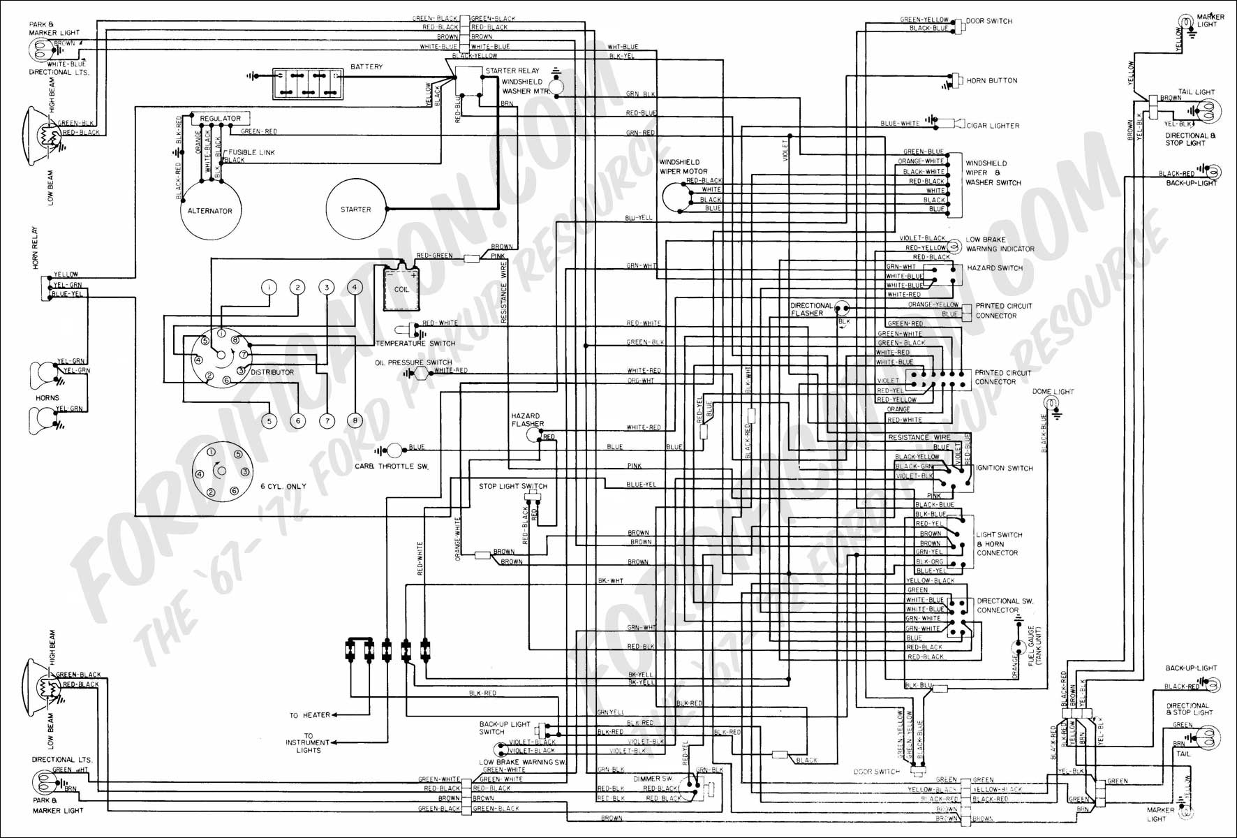 1972 Ford V8 Alternator Wiring Diagram
