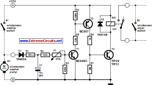 Automatic Windshield Washer Control circuit under ... cole hersee wiper switch wiring diagram 