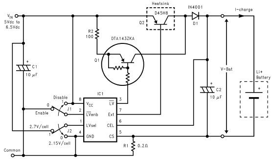 Lithium Ion charger circuit using LM3632 under Repository-circuits -22639-  : 