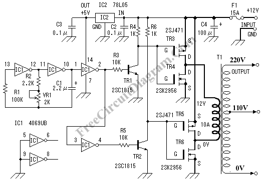 how to make 12v to 220v inverter from ATX power supply 