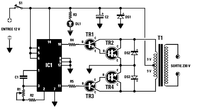 Inverter 12V DC to 240V DC - Schematic Design