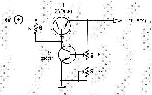 LED Dimmer Circuit Using LM317 Voltage Regulator IC