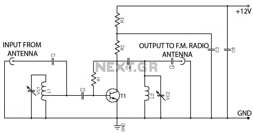 FM Booster~Active FM Antenna Amplifier under Repository-circuits -54538- :  